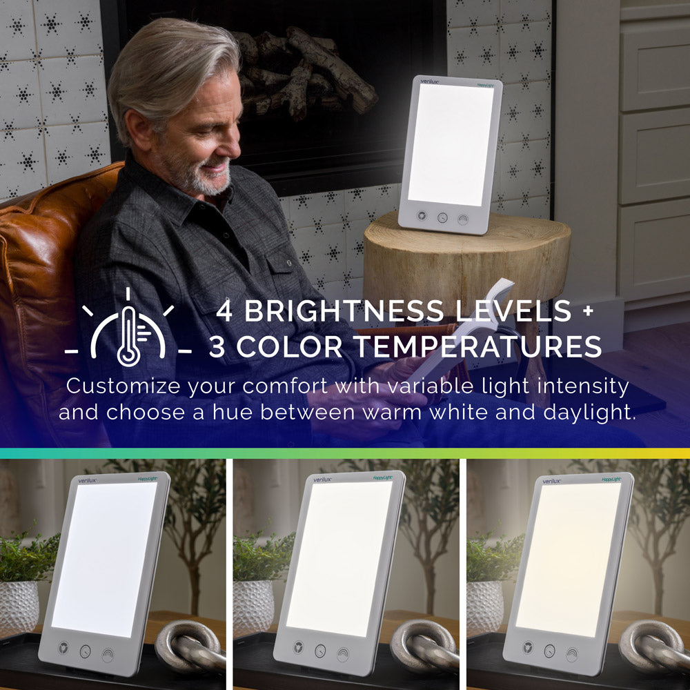 H&B Happy - Light Therapy Lamp 10000 LUX, Sunlight Lamp Moon Lamp with 3  Color Temperatures,4 Brightness Levels, Sun Lamp with Remote Control for  Home